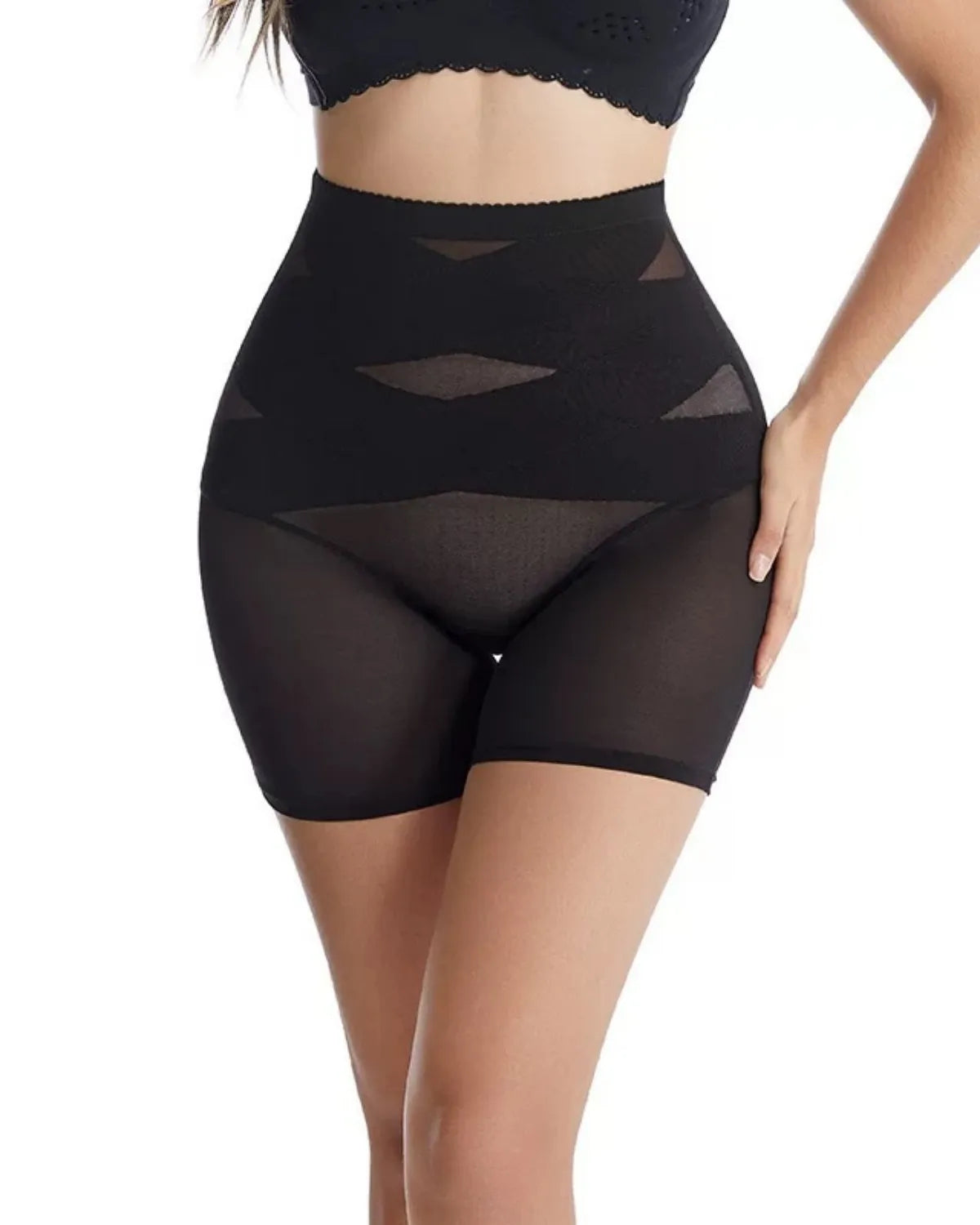 Pantalones cortos moldeadores de abdomen y cintura alta